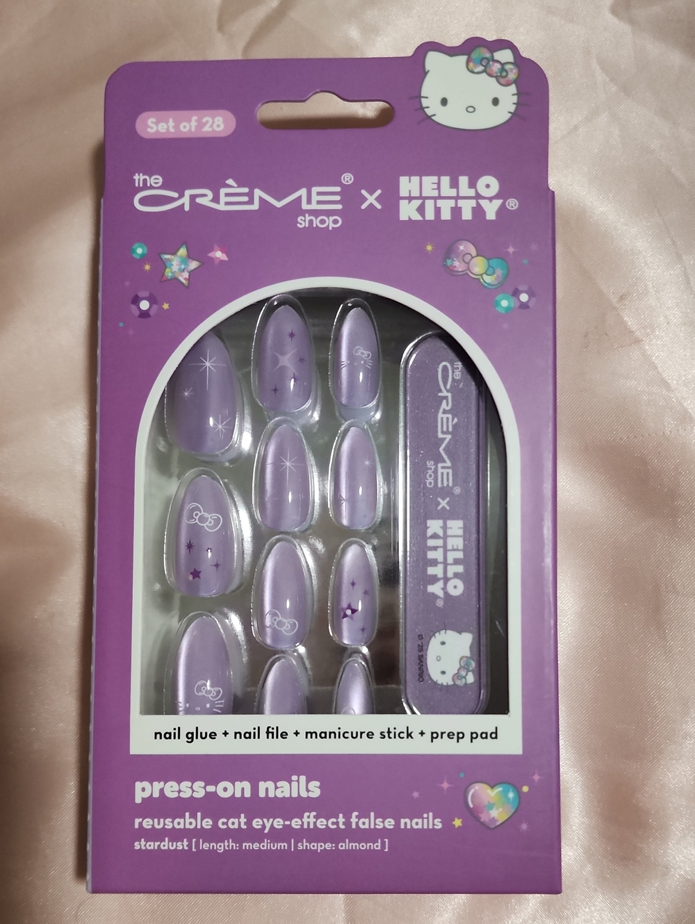 The Crème Shop x Hello Kitty Purple Press-On Nail Set